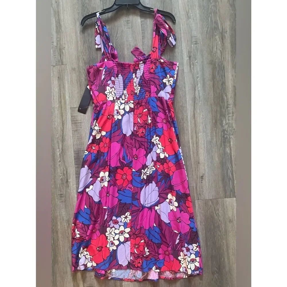 Adrianna Papell Women's Purple Floral Tie-Shoulder Dress Sz 12 NWT - Picture 7 of 7